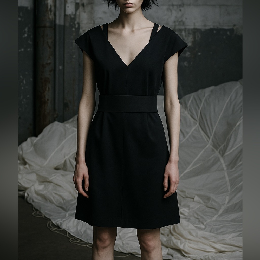 MM6 Maison Margiela black shift dress 44 6-8 M